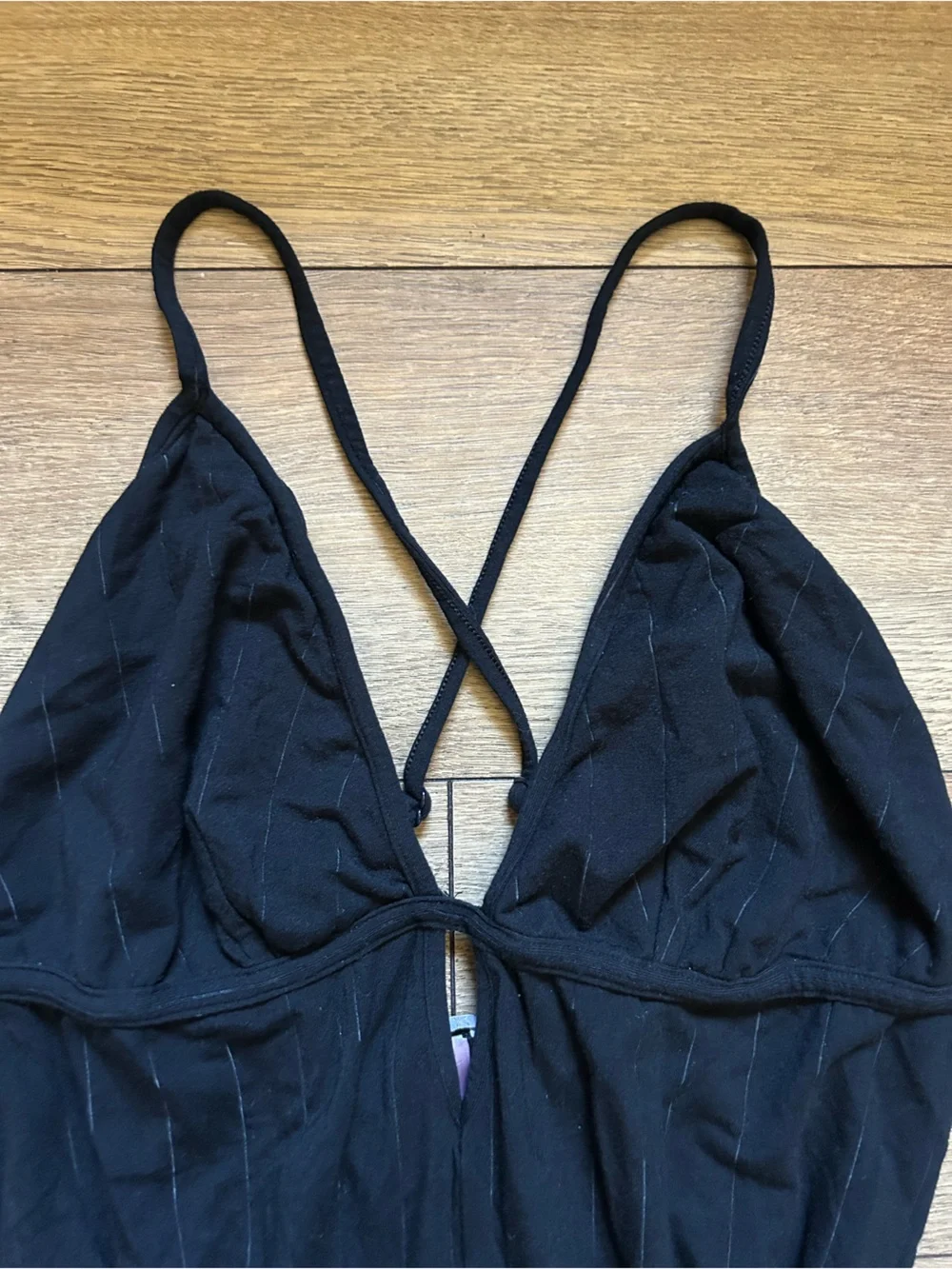 Savage X Fenty Black V-Neck Slip Dress